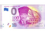 TURQUIE 2019-1 ANKARA 27 ARALIK 1919 BILLET SOUVENIR 0 EURO TOURISTIQUE NEUF