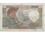 FRANCE 50 FRANCS JACQUES COEUR SERIE P.4 13-6-1940 TTB