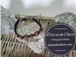 Bracelet Shamballa 7 perles de pierre d'unakite