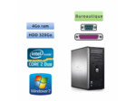 Dell Optiplex 380 MT - Windows 7 - 2.8Ghz 4Go 320Go - Port Serie et Parallele - PC Tour Bureautique Ordinateur