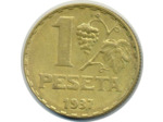 ESPAGNE REPUBLIC 1 PESETA 1937 TTB (W755)