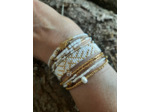 BRACELET MANCHETTE SPIRIT GOLDEN WHITE