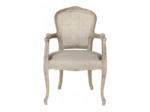 Fauteuil bridge Louis XV bois marron 62x101x65cm