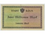 ALLEMAGNE ( KOLN ) 2 MILLION MARK SERIE I 01-08-1923 TTB