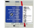TELECARTE NSB 5 UNITE 10/95 MAISON DE LA PRESSE GN189