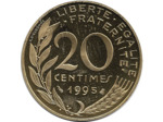 FRANCE 20 CENTIMES LAGRIFFOUL 1995 BE