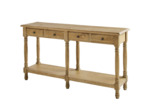 Console en chêne massif Boissy 4 tiroirs 150x80x40cm