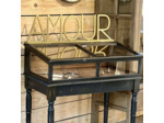 Décoration à poser Amour Doré fer 22x78cm