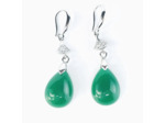 Boucle d'Oreille Pendante Jade Forme Goutte