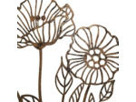 Décoration murale florale 32x29x33cm