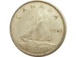 CANADA 10 CENTS 1963 TTB