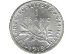 FRANCE 1 FRANC ROTY 1919 SUP/NC Tache