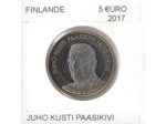 FINLANDE 2017 5 EURO JUHO KUSTI PAASIKIVI  SUP