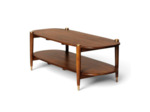 Table Basse Détails Elanza Bois de Manguier Laiton 45x130x56cm