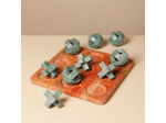 Jeux Morpion Oxo Marbre Travertin 23x23x6cm