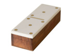 Boîte de jeux Acacia et Laiton 20x5x7cm