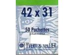 POCHETTE 1 SOUDURE 42 X 31 mm Fond TRANSPARENT (Yvert)