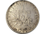 FRANCE 1 FRANC SEMEUSE 1905 TTB (G467)