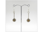 Boucles d'oreilles Oeil de tigre et Argent Massif