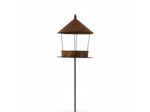 Mangeoire oiseaux à planter fer rouille 24x155cm