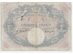 FRANCE 50 FRANCS BLEU ET ROSE SERIE T.11647 5-3-1925 TB+