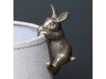 Petite Suspension Lapin métal patiné 10x5x6cm