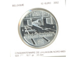 BELGIQUE 2002 10 EURO CINQUANTENAIRE DE LA LIAISON NORD-MIDI SUP