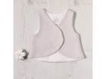 Gilet bébé sans manches coton bio réversible polaire