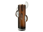 Vase verre marron 18x18x37cm