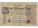 ALLEMAGNE 2 MILLION MARK (2000000 MARK) 9 AOUT 1923 SERIE HM TTB