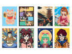 UNIVERS MANGAS : 40 COLORIAGES MYSTERE