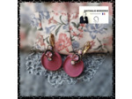 BOUCLES D'OREILLES DORMEUSES STRASS Rose taille M