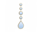 Miroir goutte fer doré 16x2x73cm