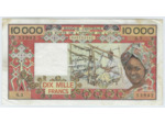 B.C.E.A.O 10000 FRANCS NON DATE (1977) COTE D'IVOIRE (A) SERIE S.3 TTB