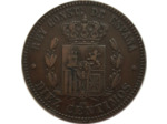 ESPAGNE 10 CENTIMOS 1878 OM TB+