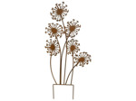 Tuteur déco fleurs fer marron 42x85cm