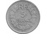 FRANCE 5 FRANCS LAVRILLIER Aluminium 1946 B TTB