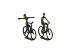 Sculptures cycliste en bronze antique 25x7x24cm