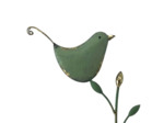 Tuteur déco fer Oiseau fleur 38x4x101cm