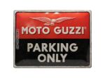 Plaque métal MOTO GUZZI -  Parking Only - 40 x 30 cm.