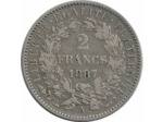FRANCE 2 FRANCS CERES 1887 A (Paris) TTB