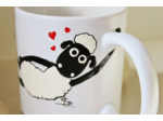 Joli Mug peint à la main ou coton le mouton s'accroche à la poignée de la tasse un mazagran personnalisable Pièce unique et signée