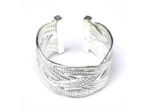 Bague Ajustable Argent Femme Entrelacé