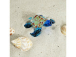 Figurine Miniature Tortue Verre Bleu 7x6x3cm