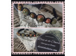 Bracelet Shamballa 7 perles de pierre d'unakite