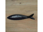 Petit Plat Poisson Bleu Nuit céramique vernie 7x30cm