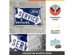 Plaque métal rétro Ford, Service & Repairs – Cadeau pour Fans de la marque FORD, Design vintage, 20 x 30 cm – Nostalgic-Art