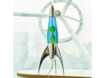 Lampe à lave fusée Telstar Rocket Argent