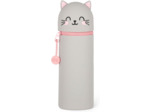 Legami - Trousse Kawaii 2 en 1 en Silicone Souple, Porte-stylos de Table, Fermeture à Glissière