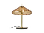 Lampe à Poser Led Cyrus Verre ambré métal 40x40x53cm